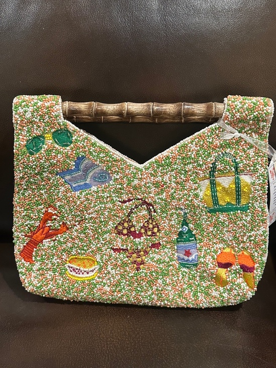 Handbags - Beaded hand bag summer/beach theme made in India viral tik tok